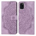 For Samsung Galaxy A31 Mandala Embossed Flip Leather Phone Case(Purple) - 1