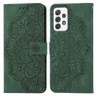 For Samsung Galaxy A32 4G Mandala Embossed Flip Leather Phone Case(Green) - 1
