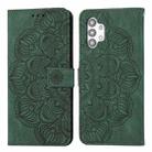 For Samsung Galaxy A32 5G Mandala Embossed Flip Leather Phone Case(Green) - 1