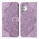 For Samsung Galaxy A32 5G Mandala Embossed Flip Leather Phone Case(Purple) - 1