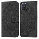 For Samsung Galaxy A51 4G Mandala Embossed Flip Leather Phone Case(Black) - 1