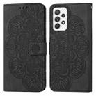 For Samsung Galaxy A52 4G / 5G Mandala Embossed Flip Leather Phone Case(Black) - 1