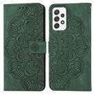 For Samsung Galaxy A52 4G / 5G Mandala Embossed Flip Leather Phone Case(Green) - 1