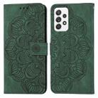 For Samsung Galaxy A72 4G / 5G Mandala Embossed Flip Leather Phone Case(Green) - 1