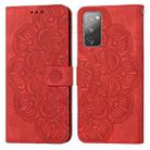 For Samsung Galaxy S20 FE Mandala Embossed Flip Leather Phone Case(Red) - 1