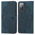 For Samsung Galaxy S20 FE Mandala Embossed Flip Leather Phone Case(Blue) - 1