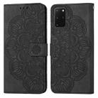 For Samsung Galaxy S20+ Mandala Embossed Flip Leather Phone Case(Black) - 1