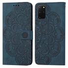 For Samsung Galaxy S20+ Mandala Embossed Flip Leather Phone Case(Blue) - 1