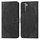 For Samsung Galaxy S21 5G Mandala Embossed Flip Leather Phone Case(Black) - 1