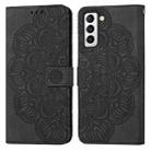 For Samsung Galaxy S22 5G Mandala Embossed Flip Leather Phone Case(Black) - 1