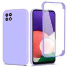 For Samsung Galaxy A22 5G Imitation Liquid Silicone 360 Full Body Phone Case(Purple) - 1