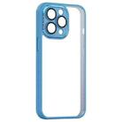 For iPhone 12 Shockproof Metal + Acrylic + TPU Phone Case(Light Blue) - 1