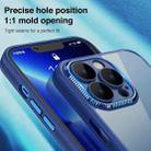 For iPhone 12 Pro Shockproof Metal + Acrylic + TPU Phone Case(Light Blue) - 3