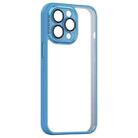 For iPhone 12 Pro Max Shockproof Metal + Acrylic + TPU Phone Case(Light Blue) - 1