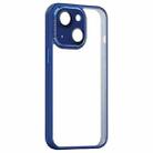 For iPhone 13 Shockproof Metal + Acrylic + TPU Phone Case(Blue) - 1