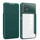 For Samsung Galaxy A13 Magnetic Flip Leather Phone Case(Dark Green) - 1