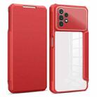 For Samsung Galaxy A13 Magnetic Flip Leather Phone Case(Red) - 1