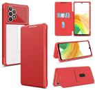 For Samsung Galaxy A33 Magnetic Flip Leather Phone Case(Red) - 1
