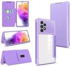 For Samsung Galaxy A73 5G Magnetic Flip Leather Phone Case(Purple) - 1