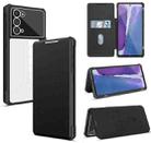 For Samsung Galaxy Note20 Magnetic Flip Leather Phone Case(Black) - 1