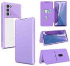 For Samsung Galaxy Note20 Magnetic Flip Leather Phone Case(Purple) - 1