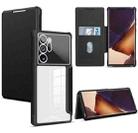For Samsung Galaxy Note20 Ultra Magnetic Flip Leather Phone Case(Black) - 1