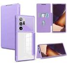 For Samsung Galaxy Note20 Ultra Magnetic Flip Leather Phone Case(Purple) - 1
