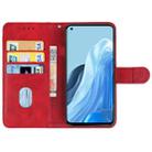 For OPPO Reno8 Lite Leather Phone Case(Red) - 3