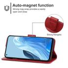 For OPPO Reno8 Lite Leather Phone Case(Red) - 4