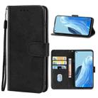 For OPPO Reno8 Lite Leather Phone Case(Black) - 1