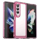 For Samsung Galaxy Z Fold4 5G Colorful Series Acrylic + TPU Phone Case(Transparent Pink) - 1