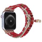 Eye Bead Chain Watch Band For Apple Watch Series 8&7 41mm / SE 2&6&SE&5&4 40mm / 3&2&1 38mm(Red) - 1