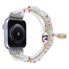 Eye Bead Chain Watch Band For Apple Watch Series 9&8&7 41mm / SE 3&SE 2&6&SE&5&4 40mm / 3&2&1 38mm(White) - 1