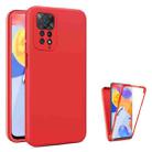 For Xiaomi Redmi Note 11 Pro Global Imitation Liquid Silicone 360 Full Body Phone Case(Red) - 1