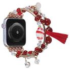 Round Bead Chain Watch Band For Apple Watch Series 8&7 41mm / SE 2&6&SE&5&4 40mm / 3&2&1 38mm(Red) - 1