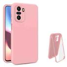 For Xiaomi Redmi K40 Imitation Liquid Silicone 360 Full Body Phone Case(Pink) - 1