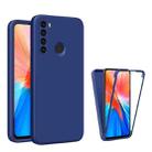 For Xiaomi Redmi Note 8 Imitation Liquid Silicone 360 Full Body Phone Case(Blue) - 1