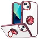 For iPhone 13 Ring Holder TPU+Acrylic Phone Case(Red) - 1