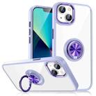 For iPhone 13 Ring Holder TPU+Acrylic Phone Case(Purple) - 1