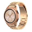 For Galaxy Watch 46mm Three Pearl Steel Watch Band(Rose Gold) - 1