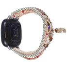 For Fitbit Versa 3 / Sense Eye Bead Chain Watch Band(Light Coffee) - 1