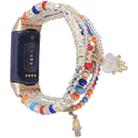 For Fitbit Charge 5 Palm Bead Chain Watch Band(Colorful) - 1