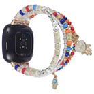 For Fitbit Versa 3 / Sense Palm Bead Chain Watch Band(Colorful) - 1