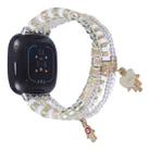 For Fitbit Versa 3 / Sense Palm Bead Chain Watch Band(White) - 1