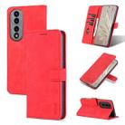 For Honor 70 AZNS Skin Feel Calf Texture Flip Leather Phone Case(Red) - 1
