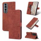 For Honor 70 Pro AZNS Skin Feel Calf Texture Flip Leather Phone Case(Brown) - 1