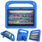 For Amazon Fire 7 2022 Handle EVA Shockproof Tablet Case with Triangle Holder(Blue) - 1