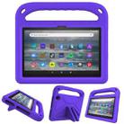 For Amazon Fire 7 2022 Handle EVA Shockproof Tablet Case with Triangle Holder(Purple) - 1