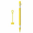 4 in 1 Stylus Silicone Protective Cover Short Set For Apple Pencil 1(Yellow) - 1