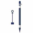 4 in 1 Stylus Silicone Protective Cover Short Set For Apple Pencil 1(Blue) - 1